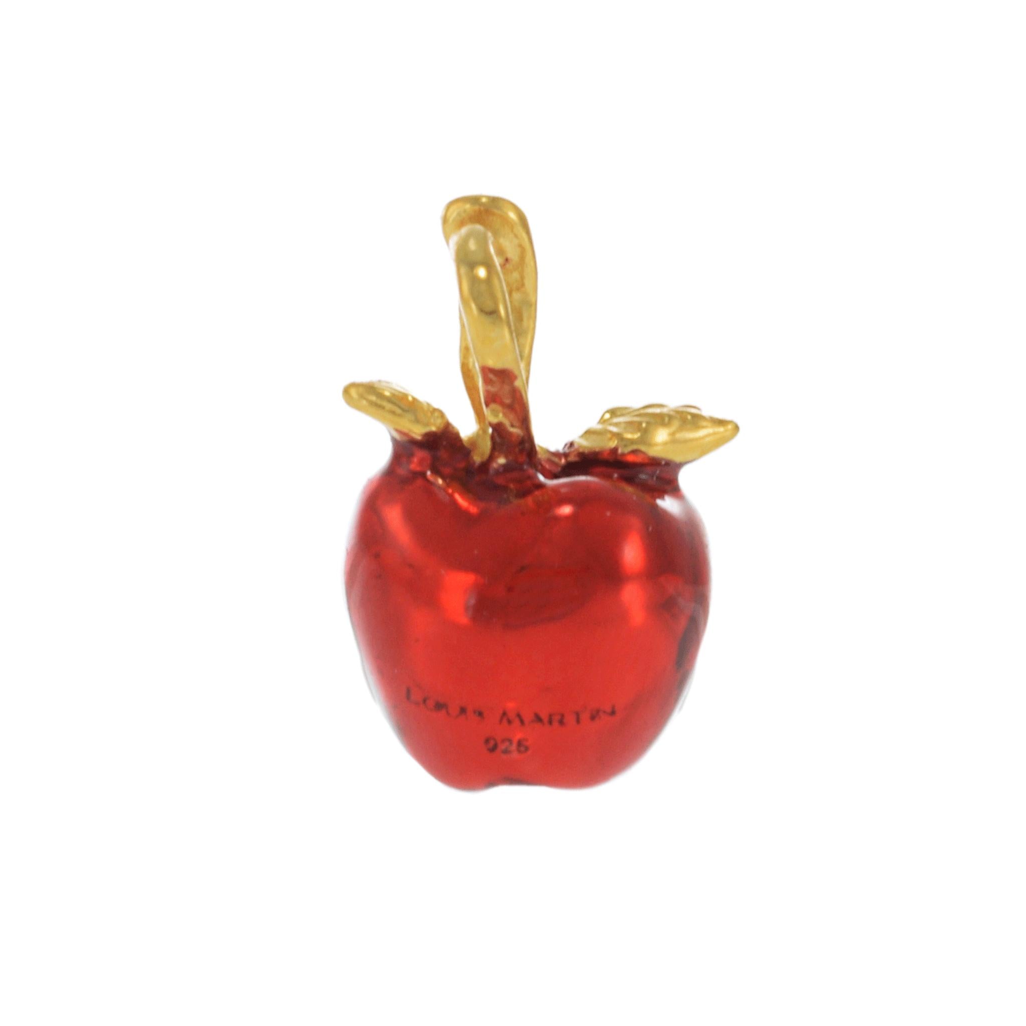 18KT Yellow Gold Vermeil Baby Red NYC Apple Charm