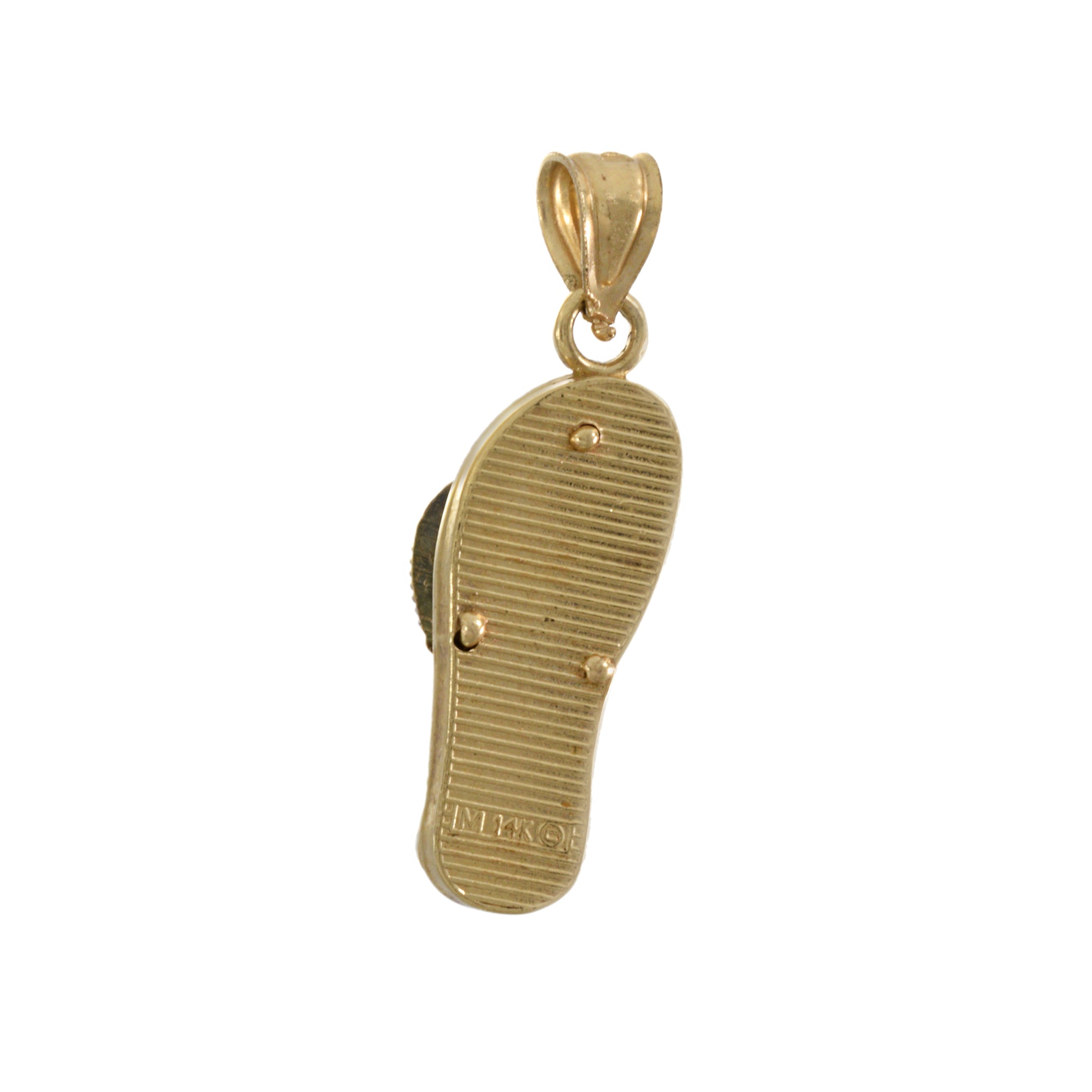 Vintage 14KT Two Tone Gold Opal Sandal Charm/Pendant