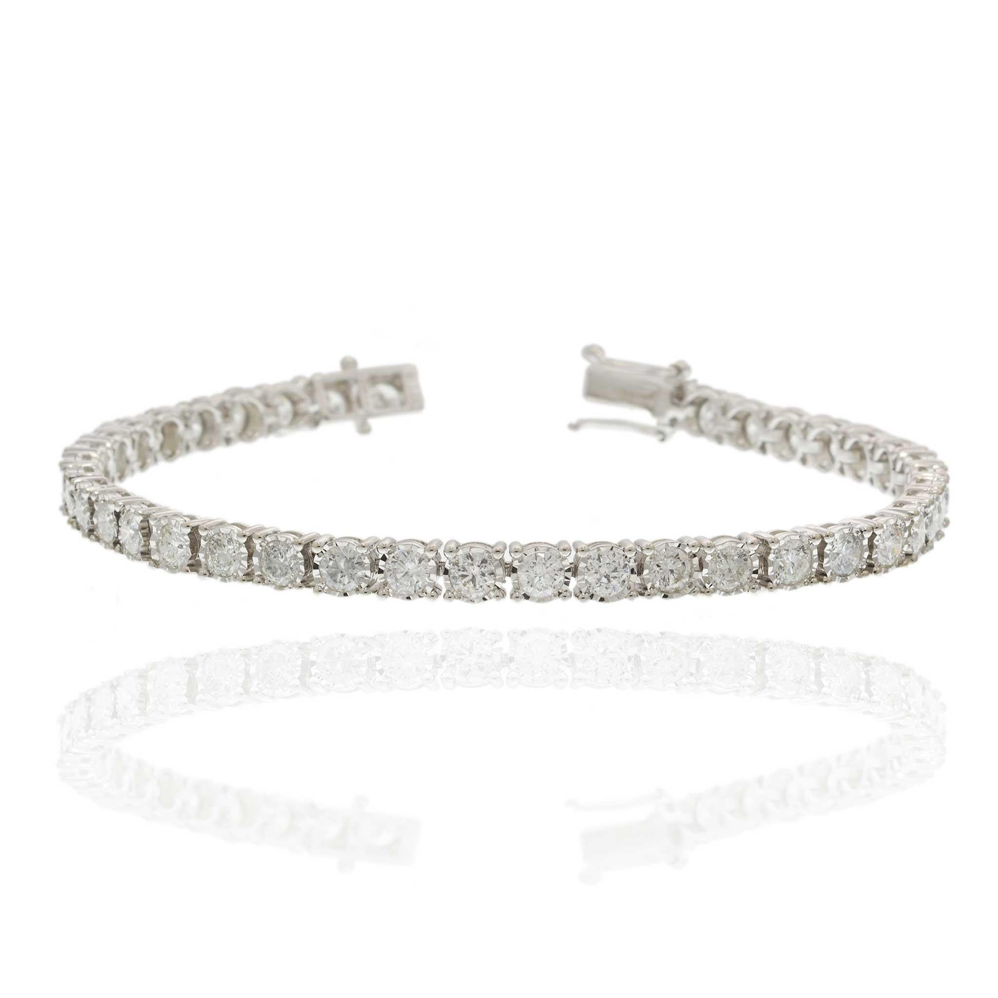 14KT White Gold Diamond Tennis Bracelet – 5.00CT-TW