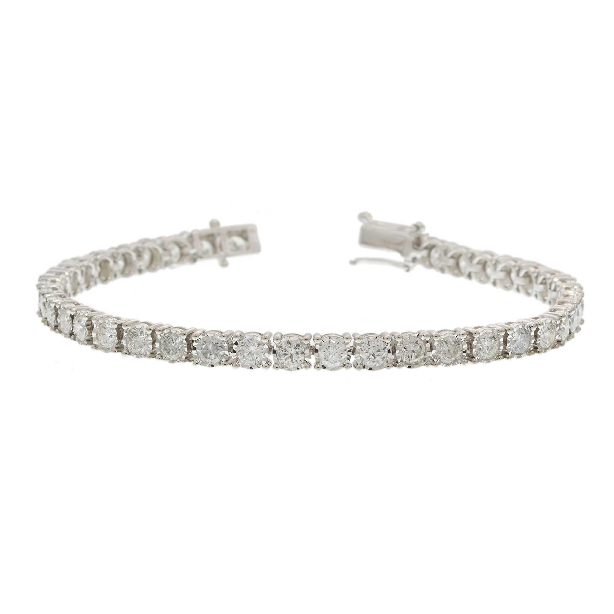 14KT White Gold Diamond Tennis Bracelet – 5.00CT-TW