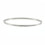 14KT White Gold 1.45CT-TW Blue and White Diamond Flex Bangle Bracelet