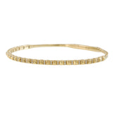 18KT Yellow Gold Diamond Pyramid Link Flex Bangle Bracelet