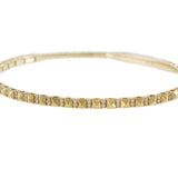 18KT Yellow Gold Diamond Pyramid Link Flex Bangle Bracelet