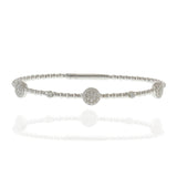 18KT White Gold Diamond Pavé Flex Bracelet – 0.60CTW