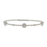 18KT White Gold Diamond Pavé Flex Bracelet – 0.60CTW