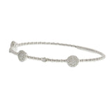 18KT White Gold Diamond Pavé Flex Bracelet – 0.60CTW