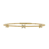 18KT Yellow Gold Diamond Clover Flex Bracelet – 0.36CTW