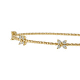 18KT Yellow Gold Diamond Clover Flex Bracelet – 0.36CTW
