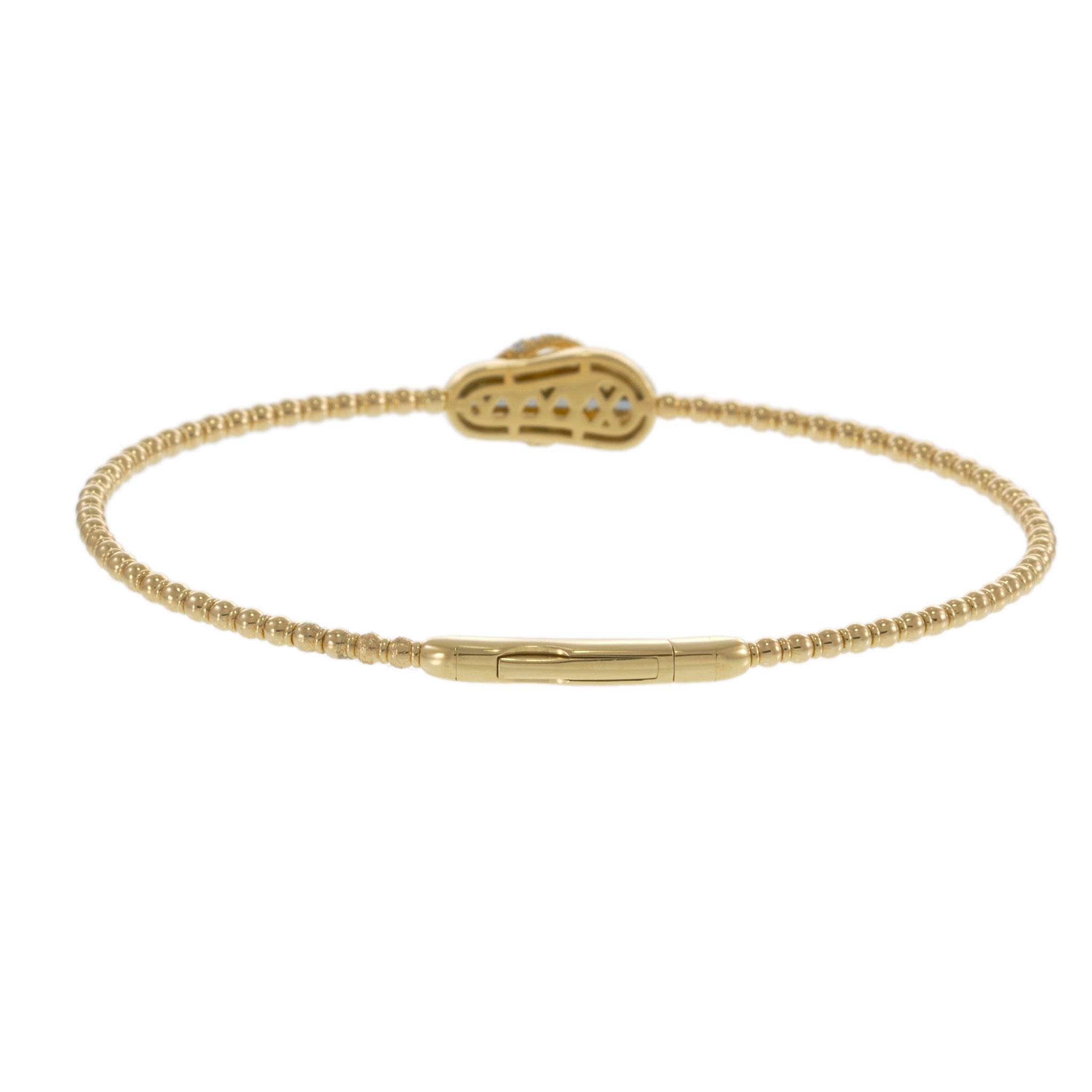 18KT Yellow Gold Diamond Sandal Flex Bracelet