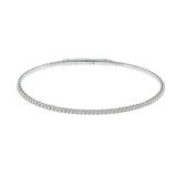 14KT White Gold Flexible Diamond Bangle – 3/4CT-TW