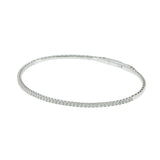 14KT White Gold Flexible Diamond Bangle – 3/4CT-TW