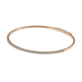 14KT Rose Gold Flexible Diamond Bangle – 3/4CT-TW