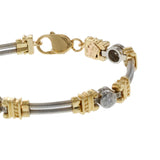 Vintage 1970s 14KT Two-Tone Gold Diamond Cable Bracelet – 0.50CTW