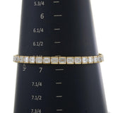 14KT Yellow Gold Lab Grown Emerald Cut Diamond Link Tennis Bracelet – 11.96CTW