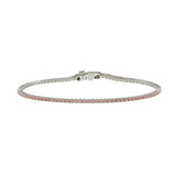 14KT White Gold Lab Grown Pink Diamond Tennis Bracelet – 1.50CTW