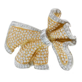 Vintage Two-Tone Diamond Bow Brooch in 18KT Gold (20.00 CTW)