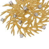 Vintage Retro Era 14KT Yellow Gold Diamond Nest Brooch – 0.75CTW