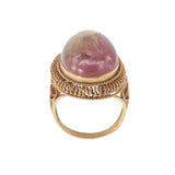 Vintage Retro Era 18KT Rose Gold Bicolor Tourmaline Cocktail Ring