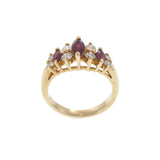Vintage 1970’s 14KT Yellow Gold Ruby and Diamond Ring