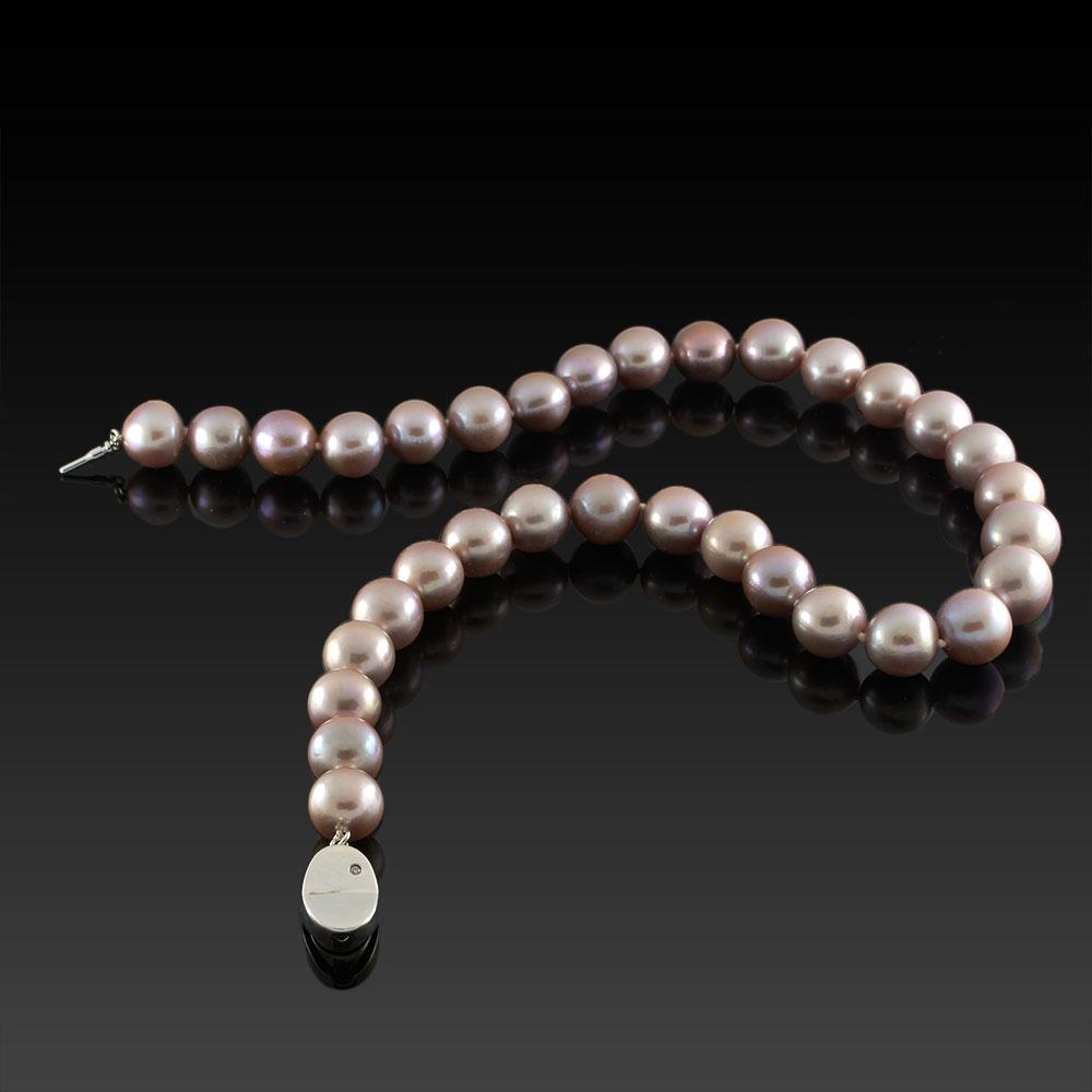 Genuine 11–14MM Pink Pearl Strand 18" Necklace
