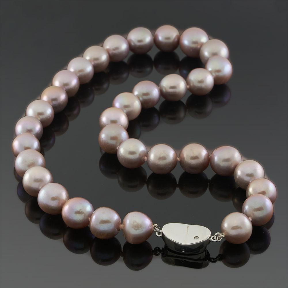 Genuine 11–14MM Pink Pearl Strand 18" Necklace