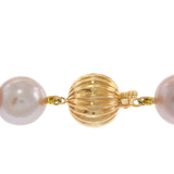 Genuine Pink 11–14MM Graduated Pearl Necklace with 14KT Yellow Gold Clasp