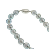 Grey Tahitian Baroque Pearl Strand Necklace with Sterling Silver Clasp