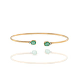 18KT Rose Gold Emerald And Diamond Bangle