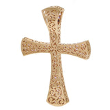 18KT Rose Gold Diamond & Pink Sapphire Cross Pendant