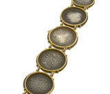 Antique French Louis XIV–XV Sterling Silver Coin Bracelet in 18KT Yellow Gold
