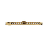 Antique Victorian Era 18KT Yellow Gold/Platinum Diamond Lapel Stick Pin