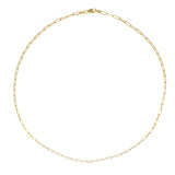 14KT Yellow Gold 2.5mm Paperclip Chain 20"