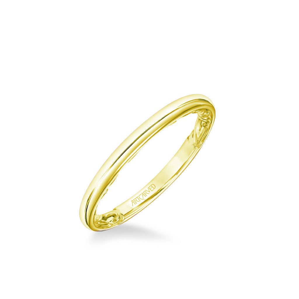 Aileen Lyric Collection Classic Polished Wedding Band