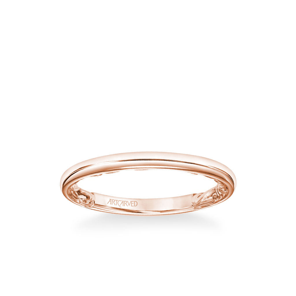 Aileen Lyric Collection Classic Polished Wedding Band