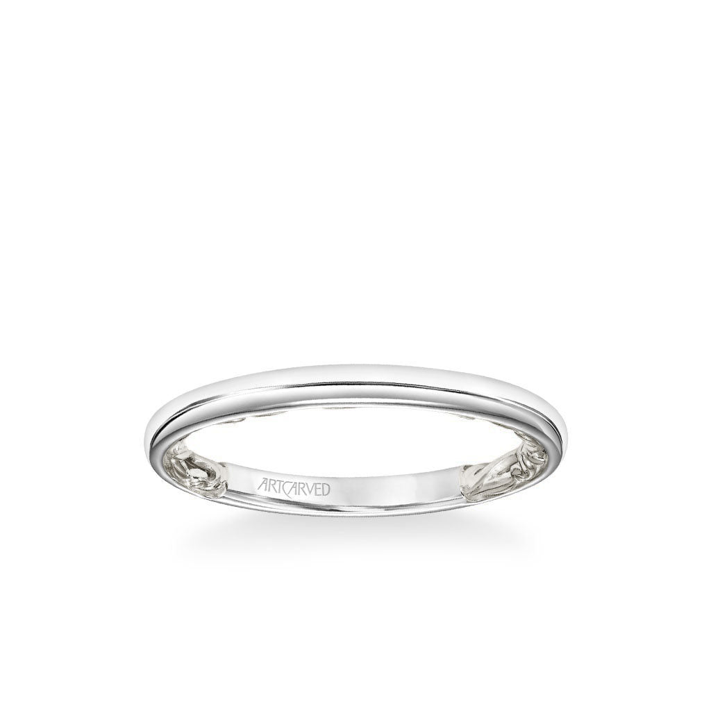 Aileen Lyric Collection Classic Polished Wedding Band