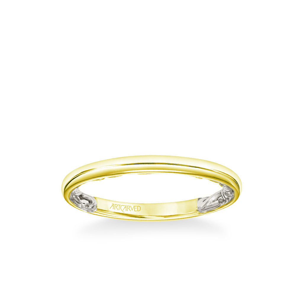 Aileen Lyric Collection Classic Polished Wedding Band