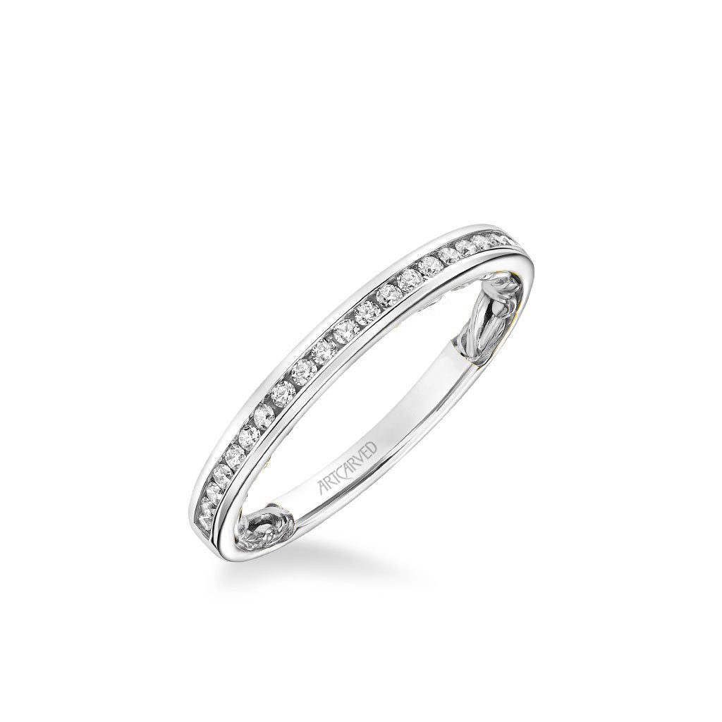 Christy Lyric Collection Classic Channel Set Diamond Wedding Band