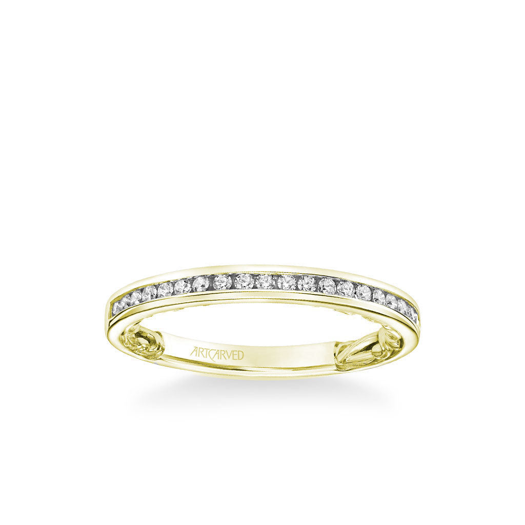 Christy Lyric Collection Classic Channel Set Diamond Wedding Band