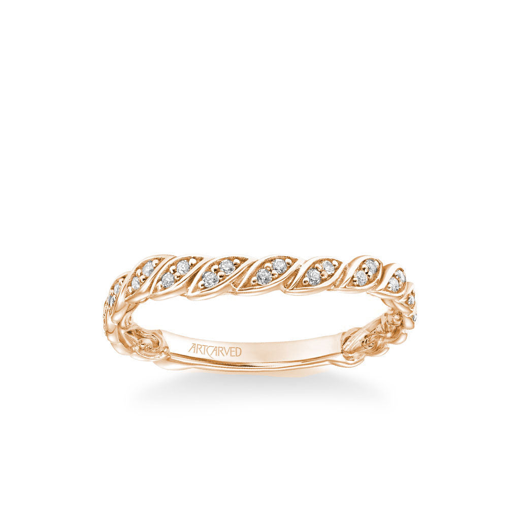 Anouk Lyric Collection Contemporary Diamond Floral Wedding Band