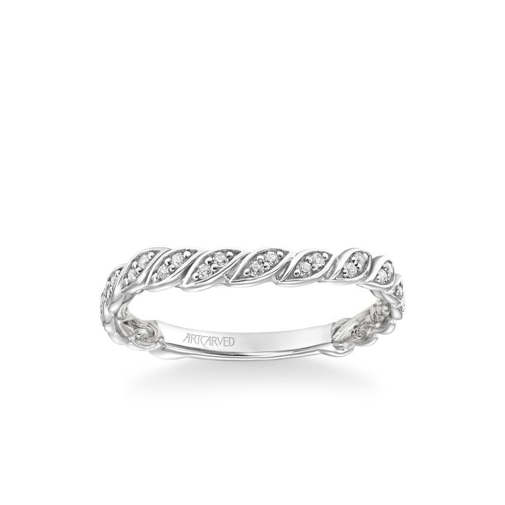 Anouk Lyric Collection Contemporary Diamond Floral Wedding Band