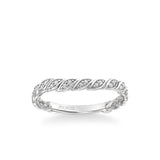 Anouk Lyric Collection Contemporary Diamond Floral Wedding Band