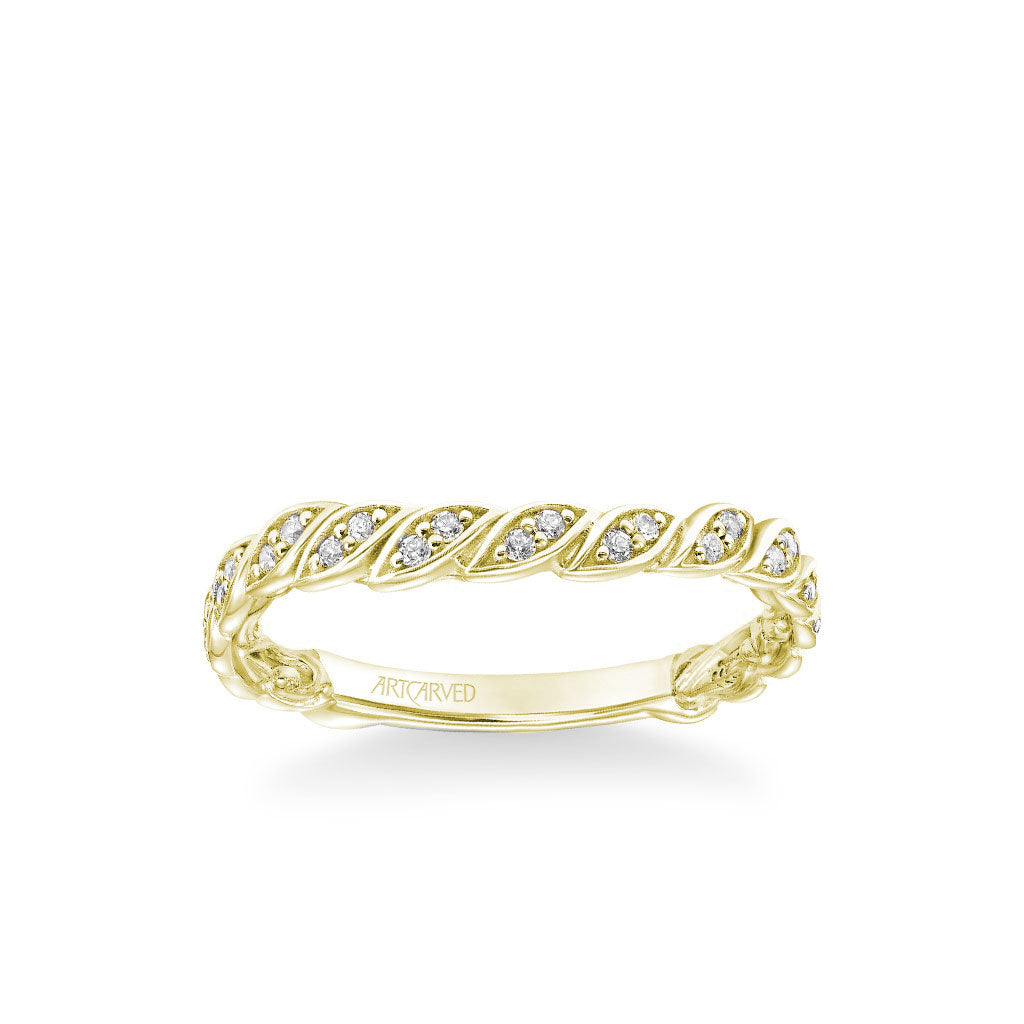 Anouk Lyric Collection Contemporary Diamond Floral Wedding Band