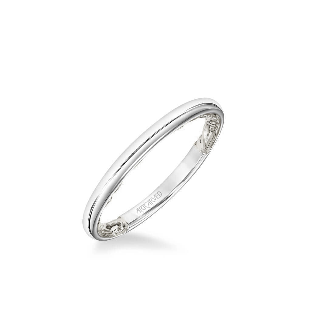 Courtney Lyric Collection Classic Polished Wedding Band
