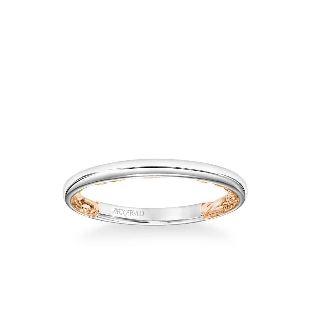 Courtney Lyric Collection Classic Polished Wedding Band