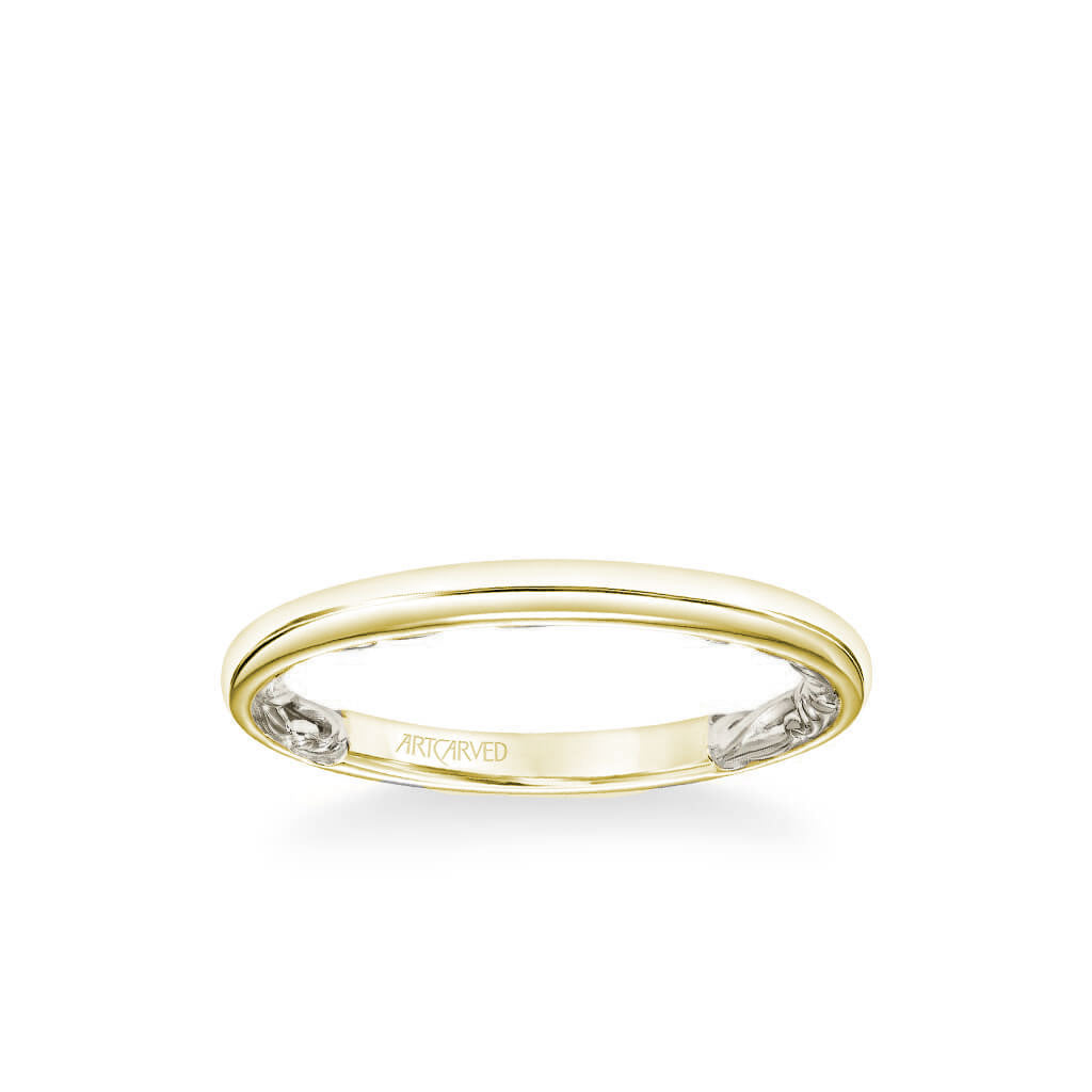 Courtney Lyric Collection Classic Polished Wedding Band