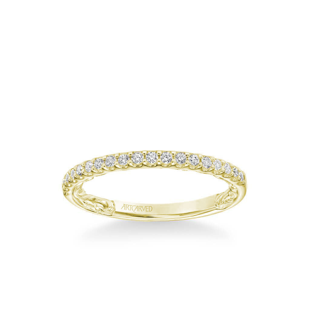Mellie Lyric Collection Classic Diamond Wedding Band