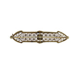 Victorian Era Filigree and Diamond Brooch