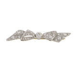 Art Nouveau Era Platinum and Diamond Bow Pin