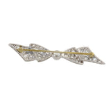 Art Nouveau Era Platinum and Diamond Bow Pin