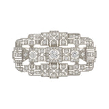 Antique Art Deco Platinum and Diamond Brooch